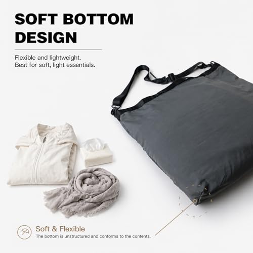 Lightweight Foldable Nylon Crossbody Bag,Compact Polyester Packable Tote,Collapsible Handbag for Travel,Gym,Shopping