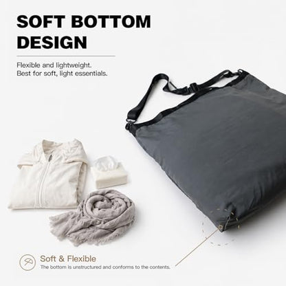 Lightweight Foldable Nylon Crossbody Bag,Compact Polyester Packable Tote,Collapsible Handbag for Travel,Gym,Shopping
