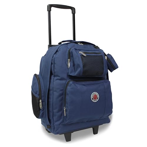 World Traveler Transworld 22-Inch Carry-On Rolling Backpack - Navy - color: Navy