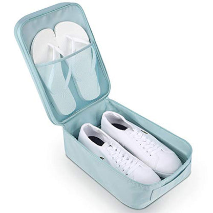 Mossio Shoe Bag Holds 3 Pair of Shoes for Travel and Daily Use Storage Pouch - color: Dark Blue