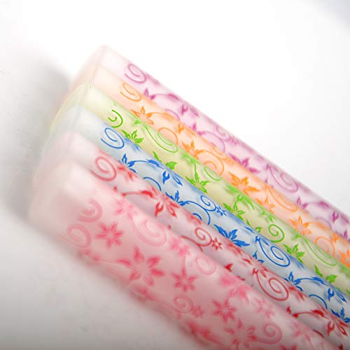 6 PCS 10ml Flower Print Matte Refillable Empty Travel Glass Perfume Spray Bottle Atomizer Pump Sprayer Bottle Set