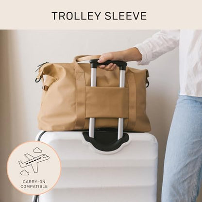 Jadyn Lola Travel Bag, Weekender/Overnight Duffel, Gym Tote Bag for Women, Men - color: Camel