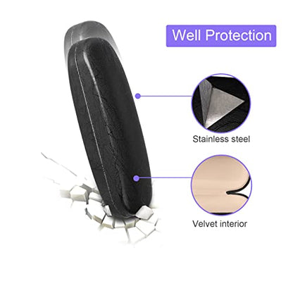 ZONLY Eyeglasses Case,(4 Piece) Unisex Hard Shell Eyeglasses Cases Protective Case For Glasse - color: Grain Pattern