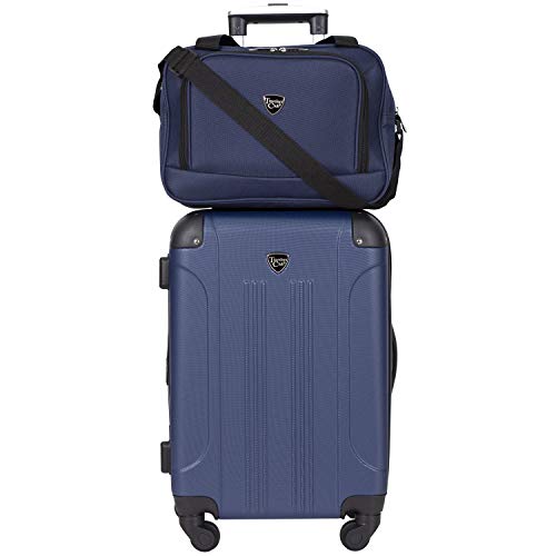 Travelers Club Chicago Hardside Expandable Spinner Luggage, Navy Blue, 3 Piece Set - color: Navy Blue, size: 3-Piece Set