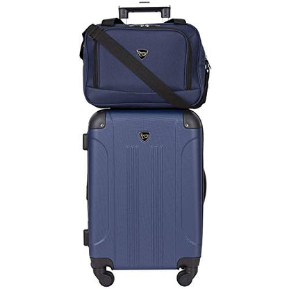 Travelers Club Chicago Hardside Expandable Spinner Luggage, Navy Blue, 3 Piece Set - color: Navy Blue, size: 3-Piece Set