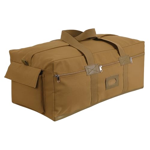 Rothco Active-Duty Canvas Bag - Durable Gear Duffle for Any Adventure, 100L - color: Coyote Brown
