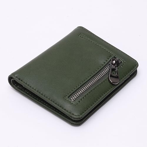 Alldaily Small RFID Wallet for Women Slim Compact Bifold Pocket Ladies Travel Mini Purse (Green) - color: Green