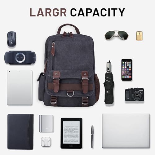 mygreen Canvas Cross Body Messenger Bag Shoulder Sling Backpack Travel Rucksack - color: Khaki, size: Large