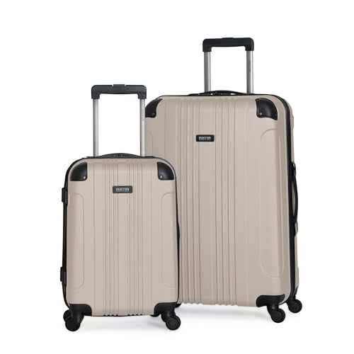 Kenneth Cole REACTION Out of Bounds Lightweight Hardshell 4-Wheel Spinner Luggage, Mushroom, 2-Piece Set (20" & 28") - color: Mushroom, size: 2-Piece Set (20" & 28")