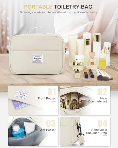 Weekender Bags for Women, Carry On Travel Duffle Bag with Shoe Compartment - color: A- Beige