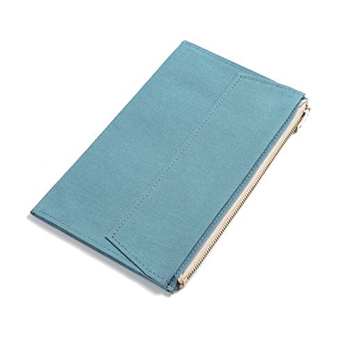 Moterm Canvas Zipper Pocket Insert Pouch for Travelers Notebook Refill - color: Canvas-Skyblue, size: Standard Size