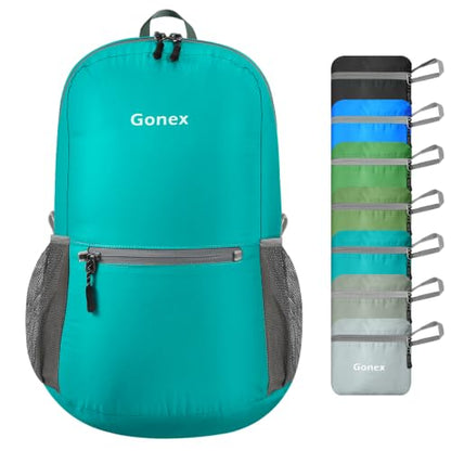 Gonex Packable Daypack Backpack 20L Lightweight Foldable Travel Bag - color: Teal