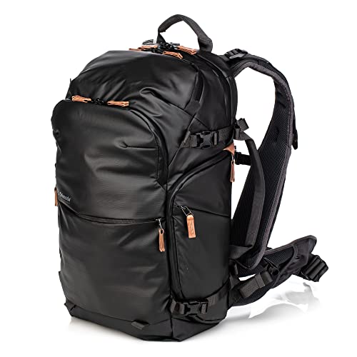 Shimoda Explore v2 25 Starter Kit, Compact Outdoor Photography Travel Backpack incl. Small Mirrorless Core Unit, Carry-On Ready Adventure Pack, Anti-Theft Camera Access, 14" Laptop Sleeve, Black | Anti-Theft Camera Access, 14" Laptop Sleeve, compact Outdo