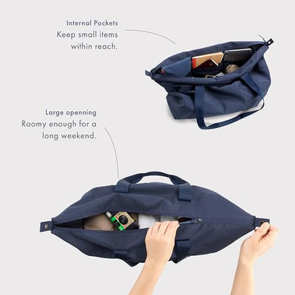 Packable Travel Bag - Compact Folding Duffel Bag - Carry On Expendable Weekender Bag - Pockets (Olive) - color: Olive