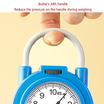 10kg Portable Mechanical Scale Hanging/Fish/Luggages/Kitchen Scale Hanging Hook Multi-Purpose for Household Travel Food - color: Yellow