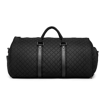 seyfocnia Convertible Carry on Garment Bag for Women, Garment Bags for Travel with Shoe Pouch 2 in 1 Hanging Suitcase Suit Bag for Women Travel Duffle Bag Garment Bag - color: A2-Black