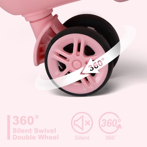 Kono Carry On Luggage 22x14x9 Airline Approved 20 Inch Expandable, Pink - color: Pink, size: 20"