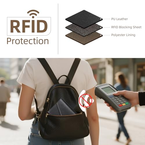ZOPPEN Passport Holder, Rfid Blocking Passport Wallet (Ver.4) Travel Essentials for Flying Tri-fold Document Organizer Holder, Black 1