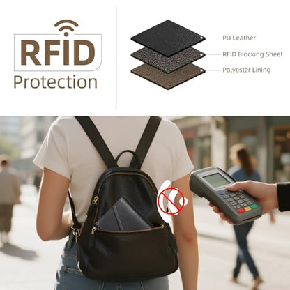 ZOPPEN Passport Holder, Rfid Blocking Passport Wallet (Ver.4) Travel Essentials for Flying Tri-fold Document Organizer Holder, Black 1