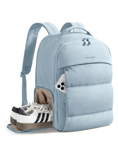 BAGSMART Travel Backpack for Women, Gym Backpack with Shoe Compartment - color: French Blue