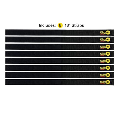 Quick-Straps by Wrap-It Storage - 18" (8-Pack) Black - color: Black, size: 18" (8 Pack)