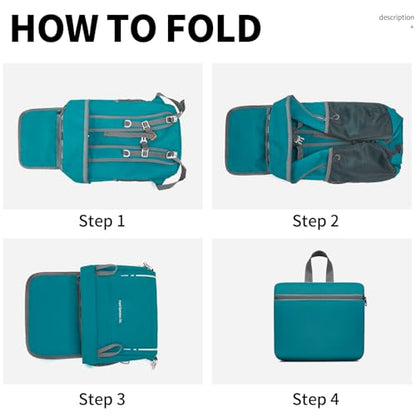 Lightweight Foldable 45L Large-Capacity Simple Daypack (Green) - color: 45l-green