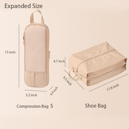 6Set Compression Packing Cubes for Travel, Travel Packing Organizers for Suitcase & Backpack, Space Saving Storage Bags for Clothes, Travel Accessories for Home and Travel