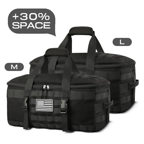 Gym Bags for Men, Large Tactical Duffle Bag with Shoe Compartment - color: Black, size: Large