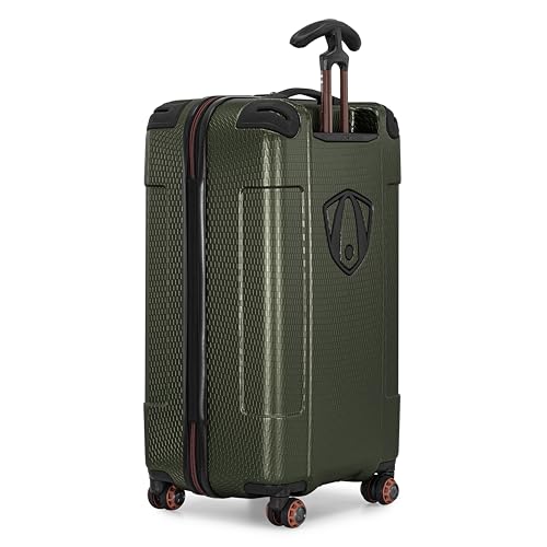 Traveler's Choice Maxporter II Polycarbonate Hardside Trunk with Spinner Wheels, Green, 28-Inch Medium Trunk - color: Dark Green, size: 28-inch Medium Trunk