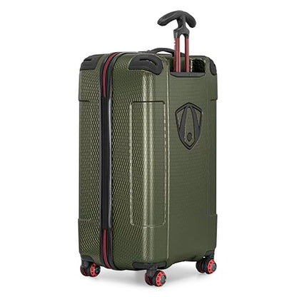Traveler's Choice Maxporter II Polycarbonate Hardside Trunk with Spinner Wheels, Green, 28-Inch Medium Trunk - color: Dark Green, size: 28-inch Medium Trunk