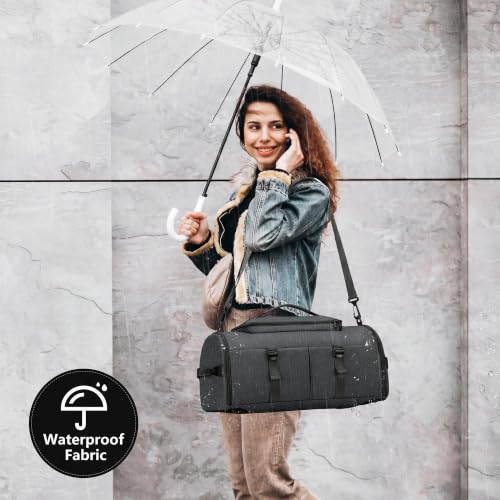 MIYCOO Gym Bag with Shoes Compartment, Duffle Bag, Backpack with Wet Pocket - color: Dark Gray-Style1