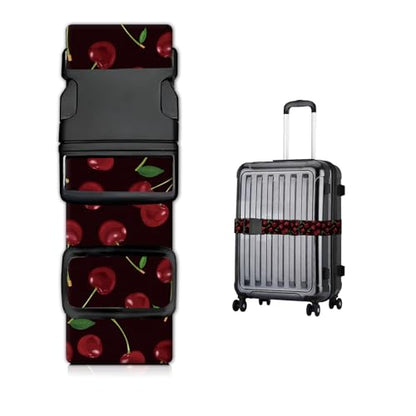 Luggage Straps for Suitcases, Heavy Duty Travel Belt with Quick-Release Buckle, Adjustable Suitcase Strap, Cute Luggage Accessories for Travel Cute Cherries - color: Cute Cherries