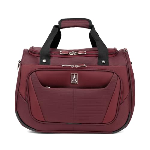 Travelpro Maxlite 5 Softside 2pc Set Expandable Carry On Luggage with 4 Spinner Wheels/Soft Underseat Tote, Lightweight Suitcase, Men and Women, Burgundy - color: Burgundy, size: 2-Piece Set (21/Tote)
