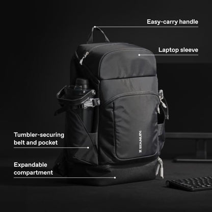 STANLEY Vitalize Backpack | Gym, Work & Travel Bag with Laptop Sleeve | Expandable Bottom Compartment | Tumbler & Water Bottle Pockets | Durable Recycled Fabric | Twilight - color: Twilight, size: Backpack