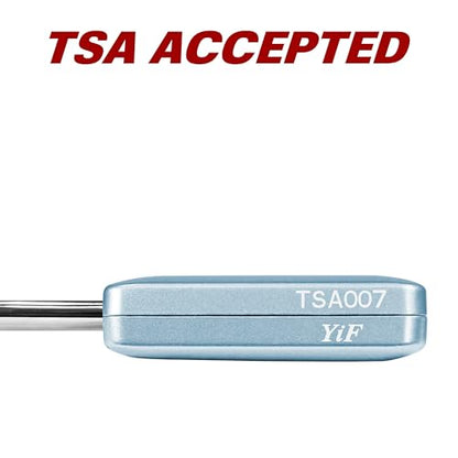 BV TSA Accepted Luggage Travel Lock, Set-Your-Own Combination Lock for School Gym Locker, Luggage Suitcase Baggage Locks, Filing Cabinets, Toolbox, Case (Arctic Blue, 2 Pack) - color: Arctic Blue