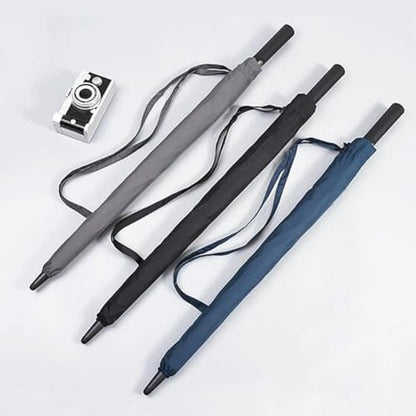 USA Large Oversize Golf Umbrella Double Canopy Vented Windproof Stick Umbrella with Teflon Coating, Automatic Golf Umbrellas,Black - color: Black, style: Modern