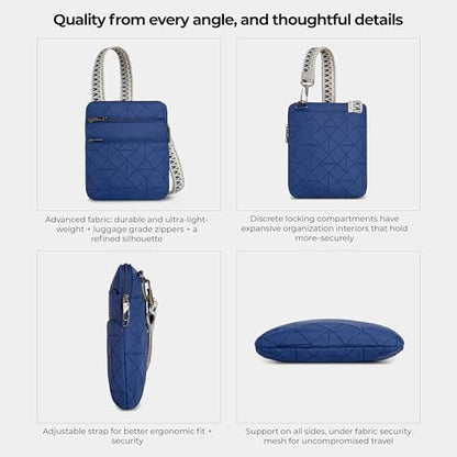 Travelon Anti-Theft Boho Slim Crossbody - color: Lush Blue