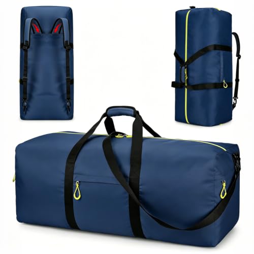 Uarition 100L Large Duffle Bag for Travel, Camping - Navy Blue - color: Navy Blue