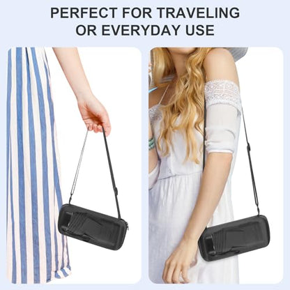 Mini Umbrella for Travel with Case Small Compact Sun Rain Tiny for Purse - color: 1010.Black