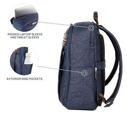 Travelpro Platinum Elite Slim Laptop Backpack, Blue, 16-Inch - color: True Navy Blue, size: 16 inches