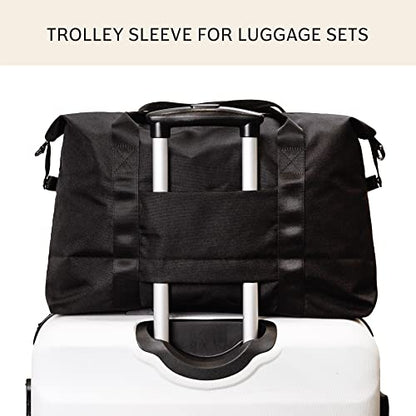 Jadyn Lola Travel Bag, Weekender/Overnight Duffel, Gym Tote Bag for Women, Men - color: Black