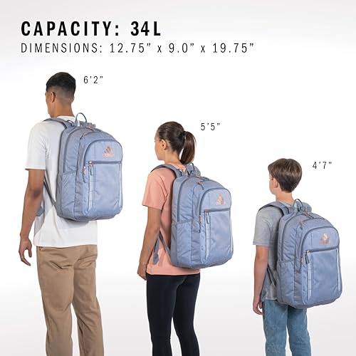 adidas Excel School Backpack 34L - color: Halo Mint Green/White/7a, size: One Size