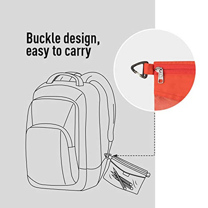 pack all Water-Resistant Zipper Pouch, Mesh Zipper Bag, 10.23"x7.48" - color: Orange, size: Medium