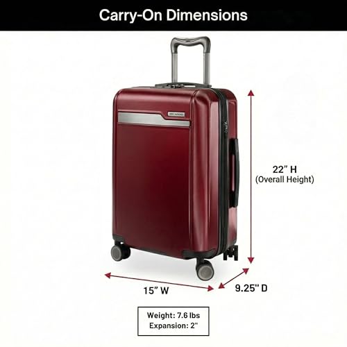 Ricardo Beverly Hills Brentwood Hardside Luggage Collection – Expandable Suitcases with Wheels and TSA Lock, 21" Carry-on with Smartstand, Crimson - color: Crimson, size: Carry-On 21-Inch