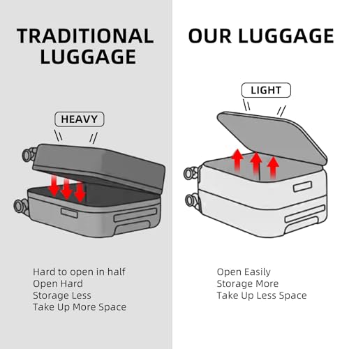 Kaleenie 29 Inch Aluminum Frame Checked Luggage Top Opening - color: Black, size: 29 Inch