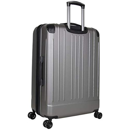 Kenneth Cole Reaction Flying Axis 28" Hardside Expandable 8-Wheel Spinner Check-Size Luggage, Silver - color: Silver, size: 28-Inch Checked
