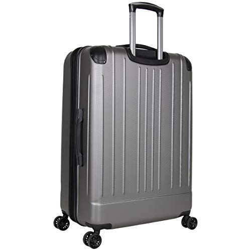 Kenneth Cole Reaction Flying Axis 28" Hardside Expandable 8-Wheel Spinner Check-Size Luggage, Silver - color: Silver, size: 28-Inch Checked