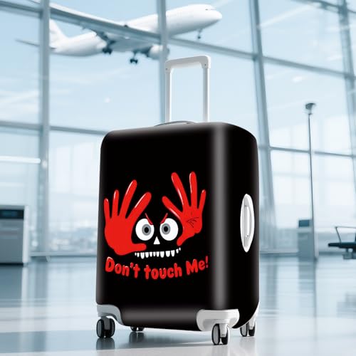 ANNA QUEEN Travel Luggage Cover Suitcase Protector Suitcase Cover Anti-Scratch,Stretchable Bag Cover Washable Durable Polyester - color: Don't touch me-red, size: L(fits 28-30Inch suitcase)