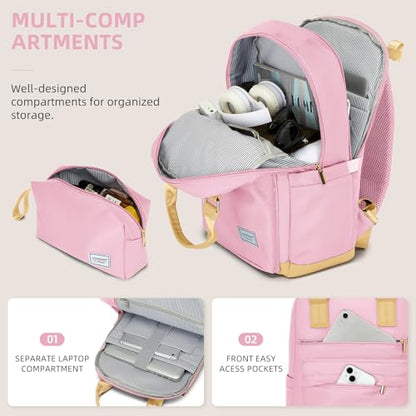 LARVENDER Expandable Carry on Luggage Sets 3 Piece Suitcases Set, Pink - color: Pink, size: 3 piece set(BP/TB/20)