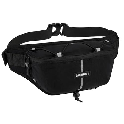 2LFanny Pack for Women Men, Anti‑theft Waist Bag with RFID Blocking - color: Black